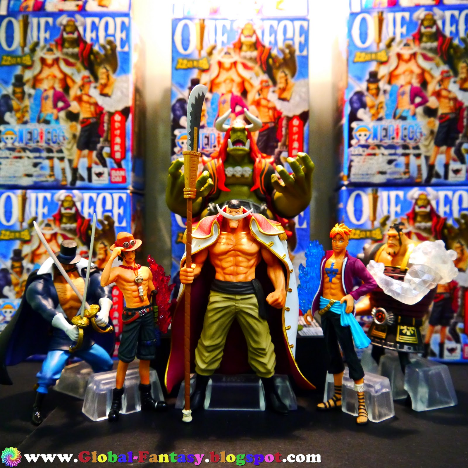 Whitebeard Pirate Set ของแท้ JP แมวทอง - Super Modeling Soul Bandai [โมเดลวันพีช] (7 ตัว)