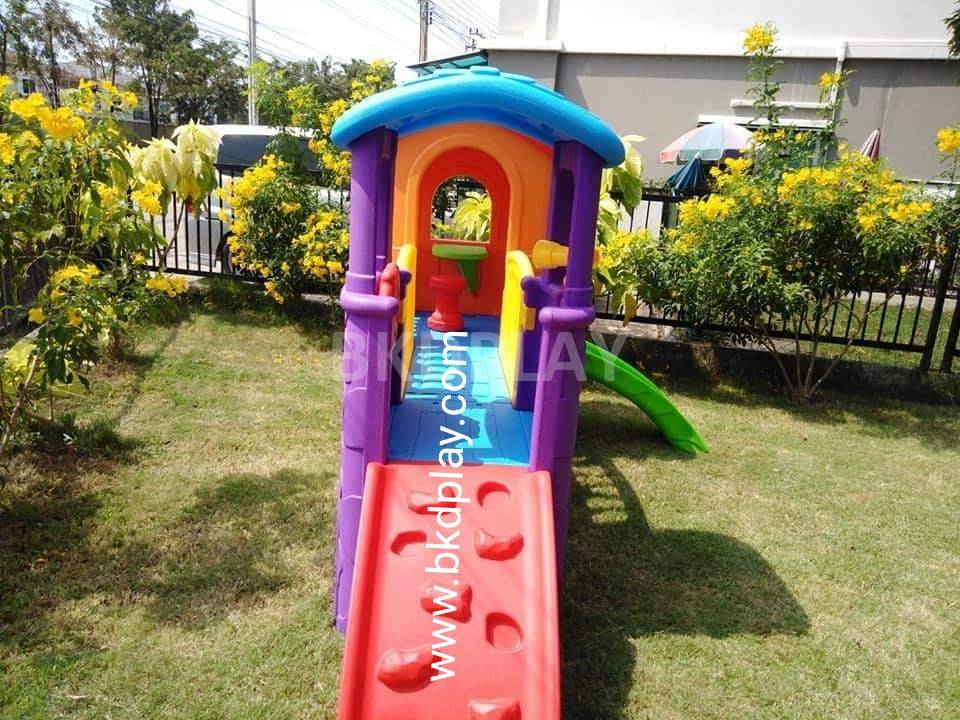 บ้านน้อยสองชั้นหลากสี ,บ้าน2ชั้น บ้านสไลเดอร์ ของเล่นเด็ก,พร้อมส่ง ราคาโรงงาน