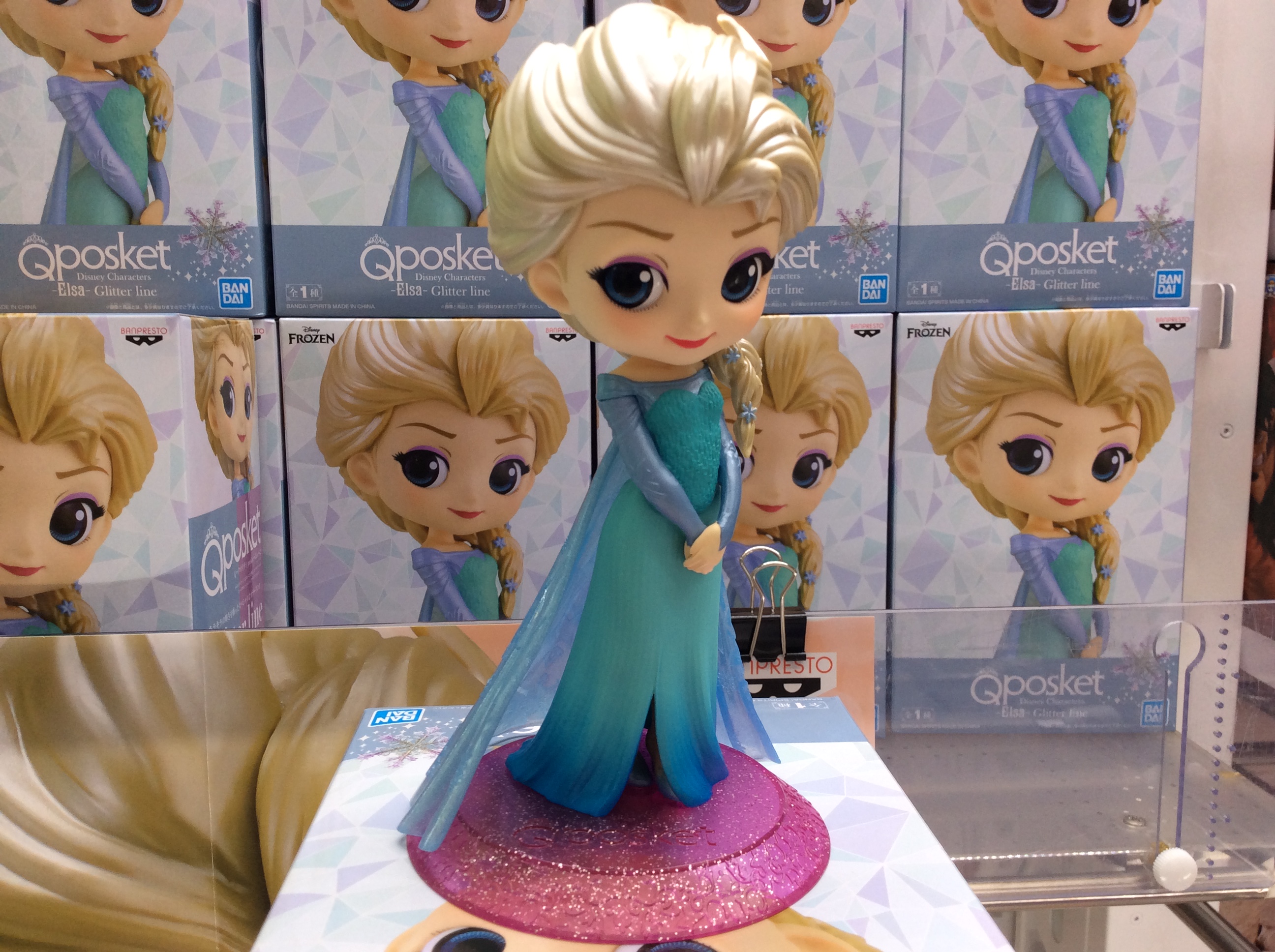 Elsa - Glitter Line ของแท้ JP - Q Posket Banpresto [โมเดล Disney]
