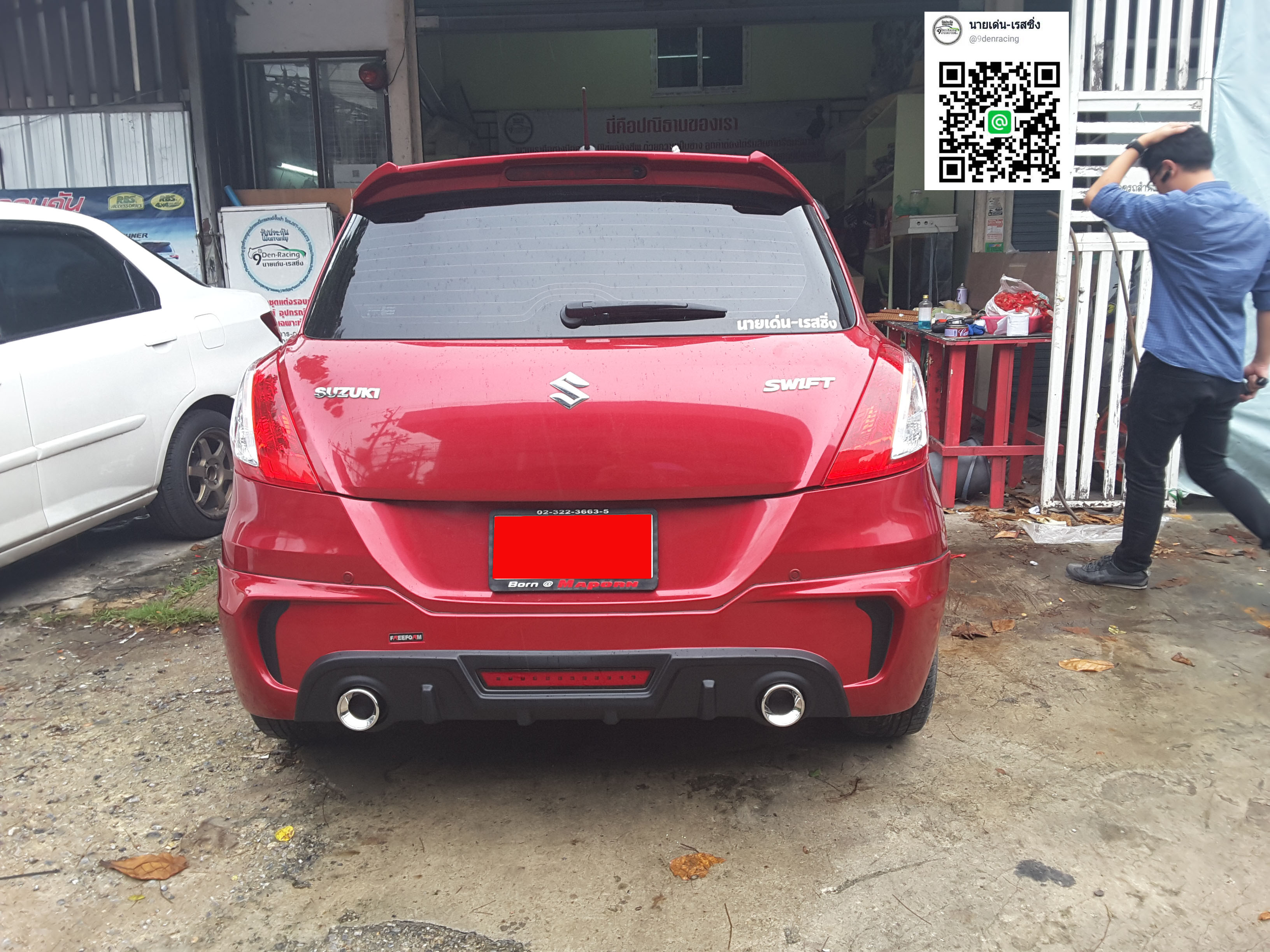 9DEN-R-2 VS SUZUKI SWIFT'12-16 [สเกิร์ตหน้าดีไซด์สวยพร้อนหลังฟรีท่อคู่พร้อมไฟเบรค...ดูๆแล้วสวยแบบลงตัว]
