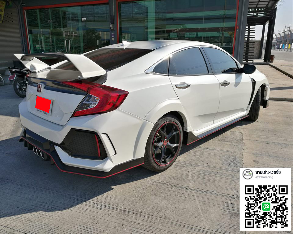 9Den&K-TypeR VS Honda Civic(FC)'16-ปัจจุบัน [หล่อหน้าเสริมข้างจบที่หลังแบบนี้ซิที่เราต้องการ]