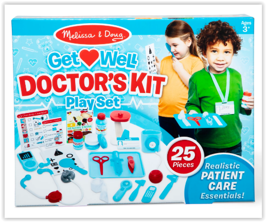ของเล่นอเมริกา,Get Well Doctor's Kit Play Set ,ชุดอุปกรณ์คุณหมอ, เล่นสวมบทบาท,ของเล่นเสริมพัฒนาการ