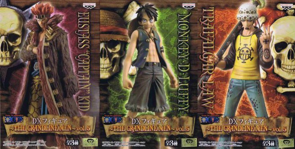 The Worst Generation Set ของแท้ JP แมวทอง - Grandline Men Banpresto [โมเดลวันพีช] (3 ตัว)