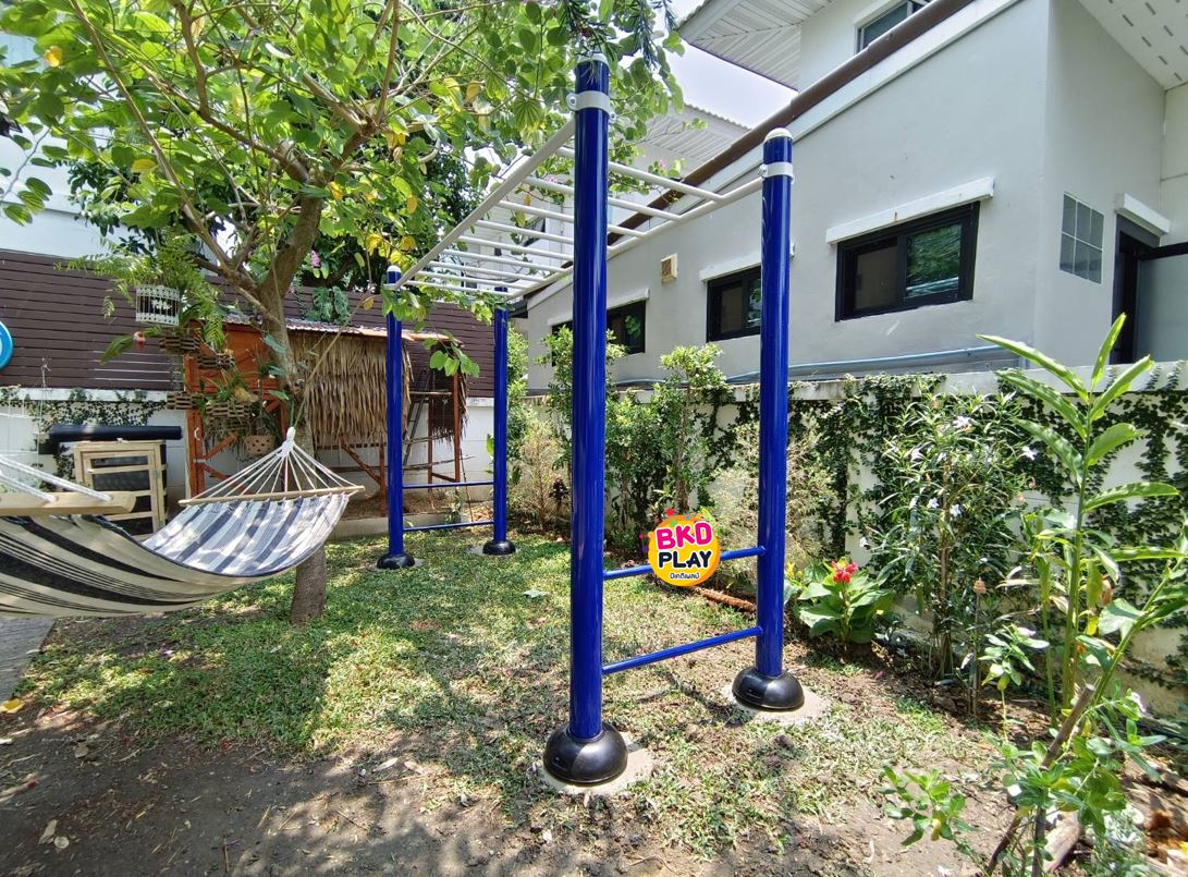 เครื่องออกกำลังกาย กลางแจ้ง ชุดอุปกรณ์ บริหารแขน หน้าอก หัวไหล่ แบบบาร์โหน เหนือศรีษะ F-LS-50 ลานกีฬา อเนกประสงค์ สนามกีฬา ขนาด ก.91 x ย.300 x ส.245 ซม.