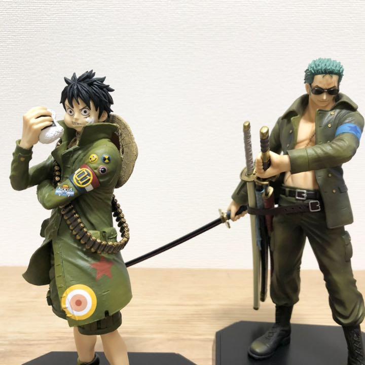 Luffy & Zoro Military Style ของแท้ JP แมวทอง - Ichiban Kuji Banpresto [โมเดลวันพีช] (2 ตัว)
