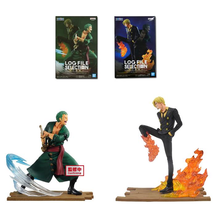 Zoro & Sanji ของแท้ JP แมวทอง - Log File Selection Banpresto [โมเดลวันพีช] (2 ตัว)