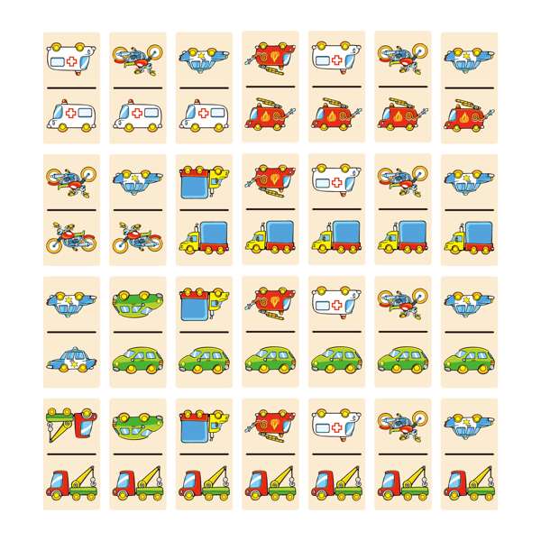 ชุดเกมโดมิโนไม้ยวดยานพาหนะ 28 ชิ้น , ของเล่นไม้, ของเล่นเสริมพัฒนาการ, ของเล่นเด็กอนุบาล, สื่อการสอนเด็กอนุบาล