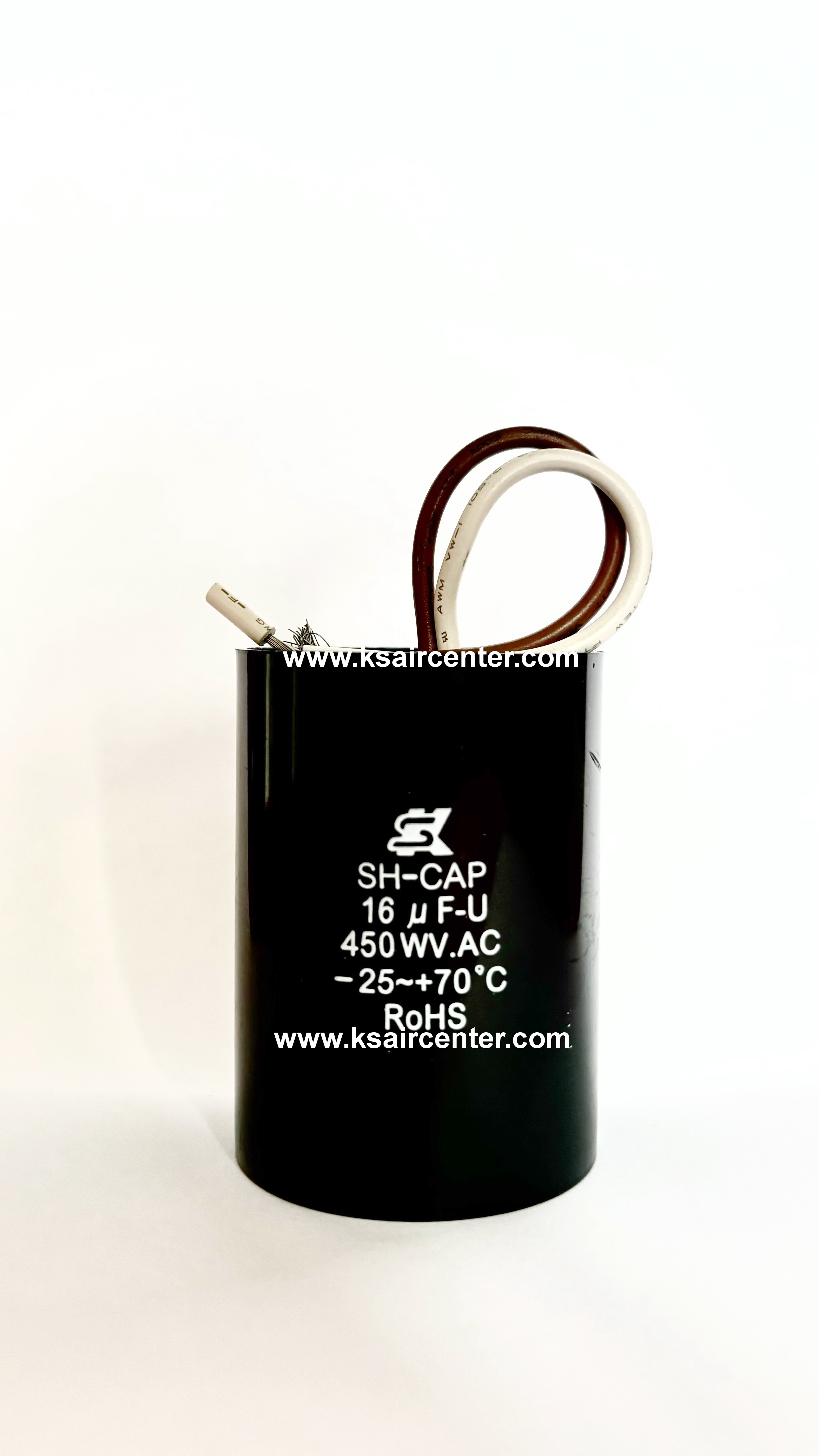 แคปพัดลม แบบกลม SK (ทรงกระบอก) ขนาด 16 MFD (รหัสสินค้า 013194)