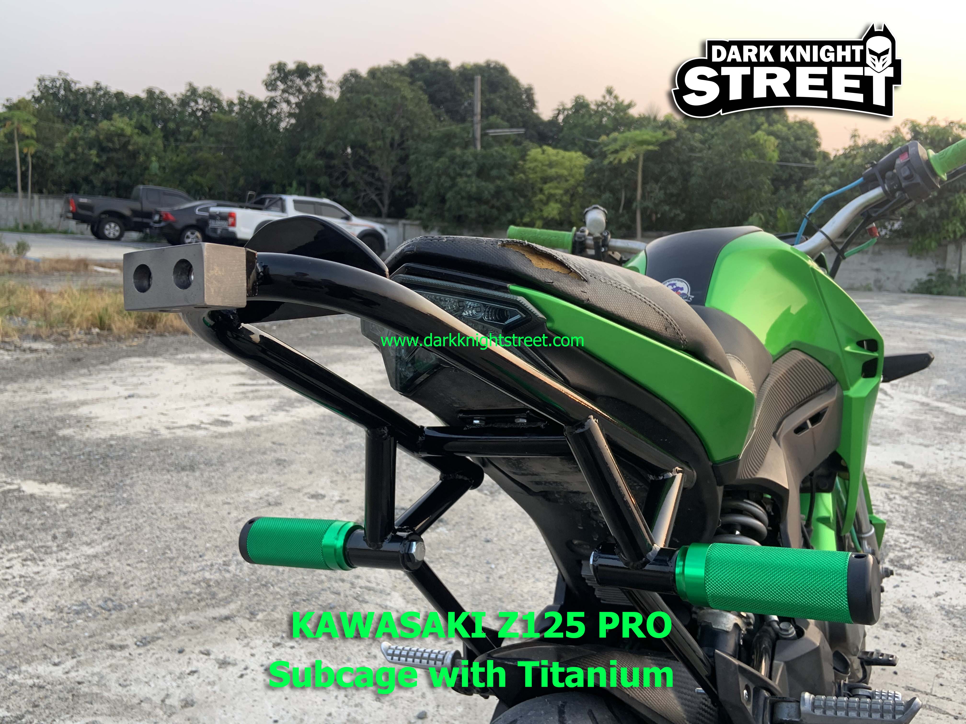 kawasaki Z125 sucbage with titanium