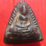 พระหลวงพ่อโต รัศมี เนื้อดินชุบรัก พระแท้ไม่ทราบที่