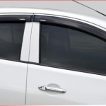 9DEN-IDEO SPEED กันสาดคู่ หน้า+หลัง VS NISSAN ALMERA 2014-ON ชุด 4 ชิ้น สีดำ