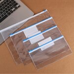 ถุงซิปรูด PVC ใส ซองเอกสารพลาสติกใส พิมพ์โลโก้ได้