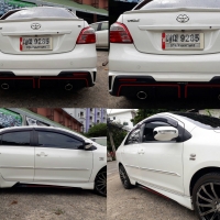 DRIVE68 ชุดสเกิร์ตหลัง+สเกิร์ตข้าง 3 ชิ้น VS TOYOTA 2007-2012 [ด้วยเส้นสายสีแดงเข้มเป็นจุดขาย เสริมด้วยชุดไฟ Daylight 2 Step และรุ่นไม่มีไฟ หล่อเร้าใจจริงเลย]