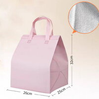 สีชมพูล้วน ขนาด 26*24*32 ซม.