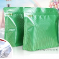 ถุงซิปแนวนอน สีเขียวริ้ว ขนาด 27*21.5*10 cm.(500g) (ราคาสินค้าตัวอย่าง)