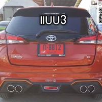 ชุดรอบคัน(สเกิร์ตหลังแบบ1ท่อแฝดคู่4ท่อแบบ3) 4 ชิ้น RIDER M VS TOYOTA YARIS HATCHBACK'17-ON