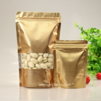 ถุงซิปสีทองล้วน 18 * 26 + 4 ซ.ม.