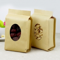 ถุงออแกน พับข้าง คราฟท์น้ำตาลเจาะหน้าต่างวงรี ขนาด 10*26+6 ซ.ม.(สินค้าตัวอย่าง)