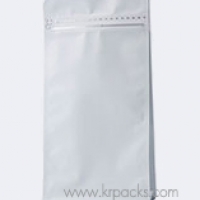 ถุงซิปล๊อค ฟอยล์สีขาว ขยายข้าง ตั้งได้ 13.5*26.5 ซ.ม. (สินค้าตัวอย่าง)