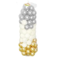 สีเงินทองขาว คละสี 100 ลูก