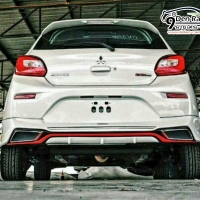 9DEN-AC ชุด 4 ชิ้น มีท่อโครเมี่ยม VS MITSUBISHI MIRAGE 2016-ON[แรงเกินขีดจำกัดในตัวคุณ!]