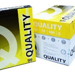 กระดาษถ่ายเอกสาร [Quality] 70g A4 กล่องเหลือง (500 แผ่น)