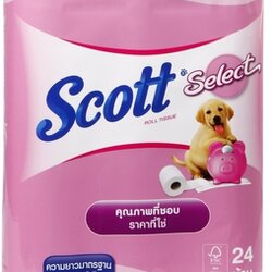กระดาษชำระม้วนเล็ก [SCOTT] Select (24ม้วน/แพ็ค)