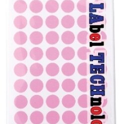 สติ๊กเกอร์กระดาษวงกลม [ลาเท็กซ์] C-303 12 มม. สีชมพู