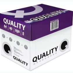 กระดาษถ่ายเอกสาร [Quality] 80g A4 กล่องม่วง (500 แผ่น)