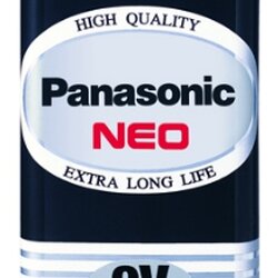ถ่านไฟฉาย [PANASONIC] 9V Neo 6F22NT/1SL สีดำ (1ก้อน/แพ็ค)