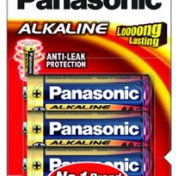 ถ่าน ALKALINE [PANASONIC] AA LR6T/4B (4ก้อน/แพ็ค)