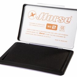 แท่นประทับ [ตราม้า] No.2 ดำ