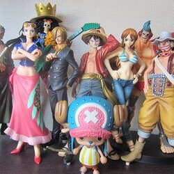 Straw Hat Pirates New World Set ของแท้ JP แมวทอง - Grandline Men / Lady Banpresto [โมเดลวันพีช] (9 ตัว)