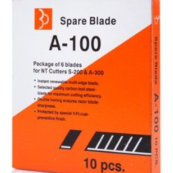 ใบมีดคัตเตอร์เล็ก [A-100] (1หลอด/6ใบ)