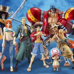 Straw Hat Pirates New World Set ของแท้ JP แมวทอง - POP Sailing Again Megahouse [โมเดลวันพีช] (9 ตัว)