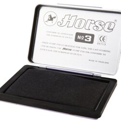 แท่นประทับ [ตราม้า] No.3 ดำ