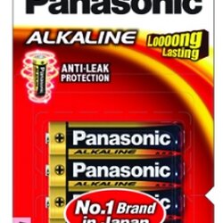 ถ่าน ALKALINE [PANASONIC] AAA LR03T/4B (4ก้อน/แพ็ค)