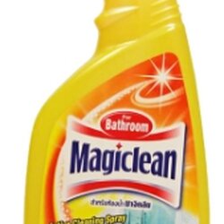 สเปรย์ทำความสะอาดห้องน้ำ [มาจิคลีน] สีเหลือง 500มล. หัวฉีด