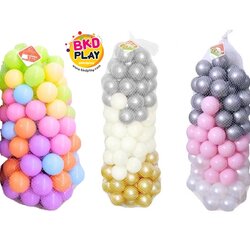 ลูกบอลบ้านบอล มี มอก.ลูกบอล7.5ซม. คละสี ขั้นต่ำ100 ลูก สีพาสเทล สีชมพูขาวเงิน และสีเงินทองขาว ราคาต่อ100 ลูก ลูกบอลบ่อบอล (3นิ้ว) ลูกบอลในห้าง พลาสติกหนา ทนทาน สีสดสวย