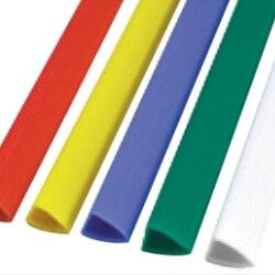 สันรูดพลาสติก 15มม. A4 คละสี (12อัน/ห่อ)