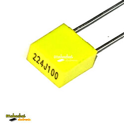 ตัวเก็บประจุสี่เหลี่ยม 100V 224J 0.22UF 100V คาปาซิเตอร์ 220nj100