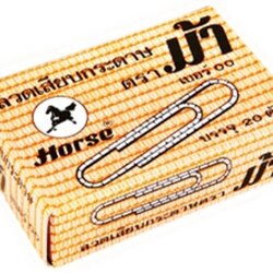 ลวดเสียบกระดาษ [ตราม้า] #00 20ตัว หัวกลม