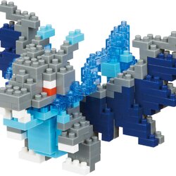 Mega Charizard X (แบบประกอบ) ของแท้ JP - Nanoblock Kawada [เลโก้โปเกมอน]