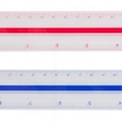 ไม้บรรทัด [ตราม้า] 12" PVC H-12