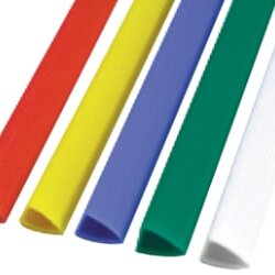 สันรูดพลาสติก 3มม. A4 คละสี (12อัน/ห่อ)