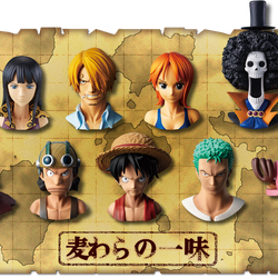 Straw Hat Pirates Set ของแท้ JP แมวทอง - Greatdeep Collection Bandai [โมเดลวันพีช] (9 ตัว)