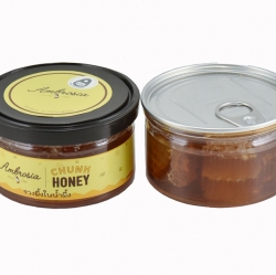 น้ำผึ้งดอกลำไย พร้อมรวงผึ้ง Chunk Honey ขนาด 200 กรัม