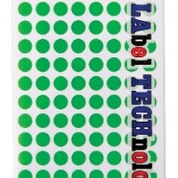 สติ๊กเกอร์กระดาษวงกลม [ลาเท็กซ์] C-304 9 มม. สีเขียว