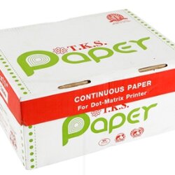 กระดาษต่อเนื่อง [TKS] 15"*11" 1ชั้น มีเส้น