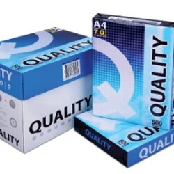 กระดาษถ่ายเอกสาร [Quality] 70g A4 กล่องฟ้า (500 แผ่น)